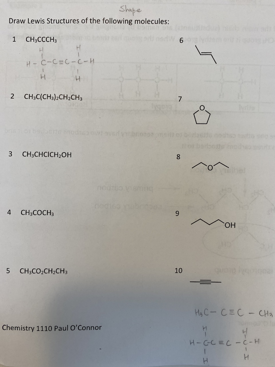 Solved Draw Lewis Structures of the following molecules: | Chegg.com