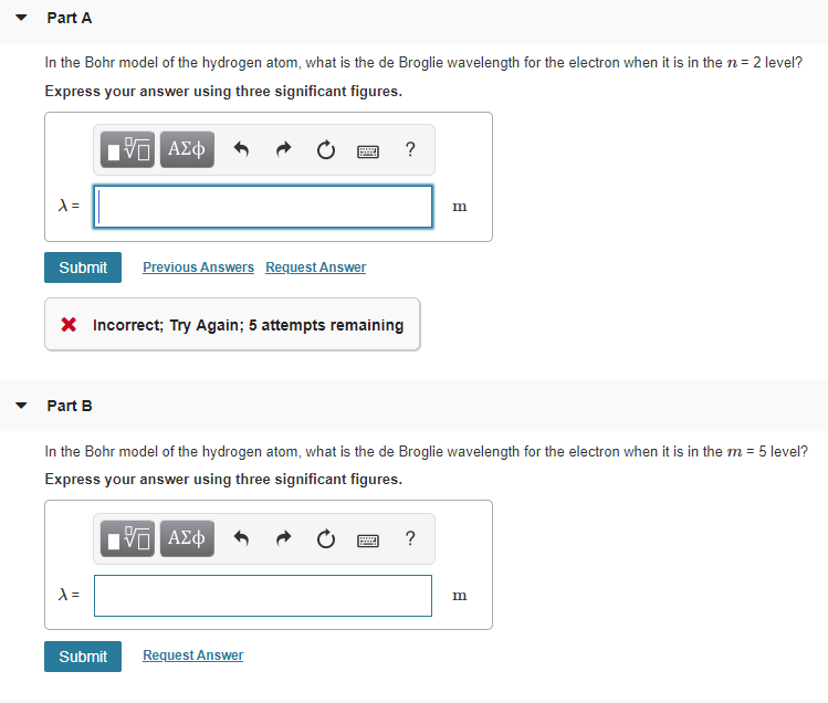 Solved In the Bohr model of the hydrogen atom, what is the | Chegg.com