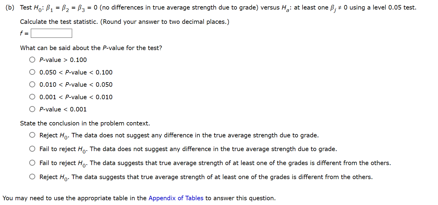 Solved An Experiment Was Carried Out To Investigate The E Chegg Com