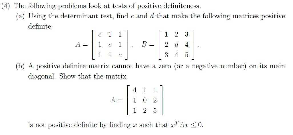 Solved (4) The following problems look at tests of positive | Chegg.com