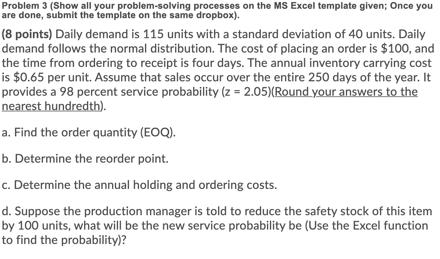 Solved Problem 3 (Show all your problem-solving processes on | Chegg.com