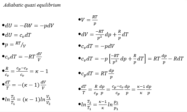 The meaning of the adiabatic quasi-equilibrium | Chegg.com