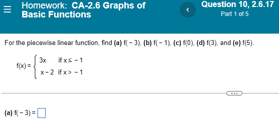 Solved Homework: CA-2.6 Graphs of Basic Functions Question | Chegg.com