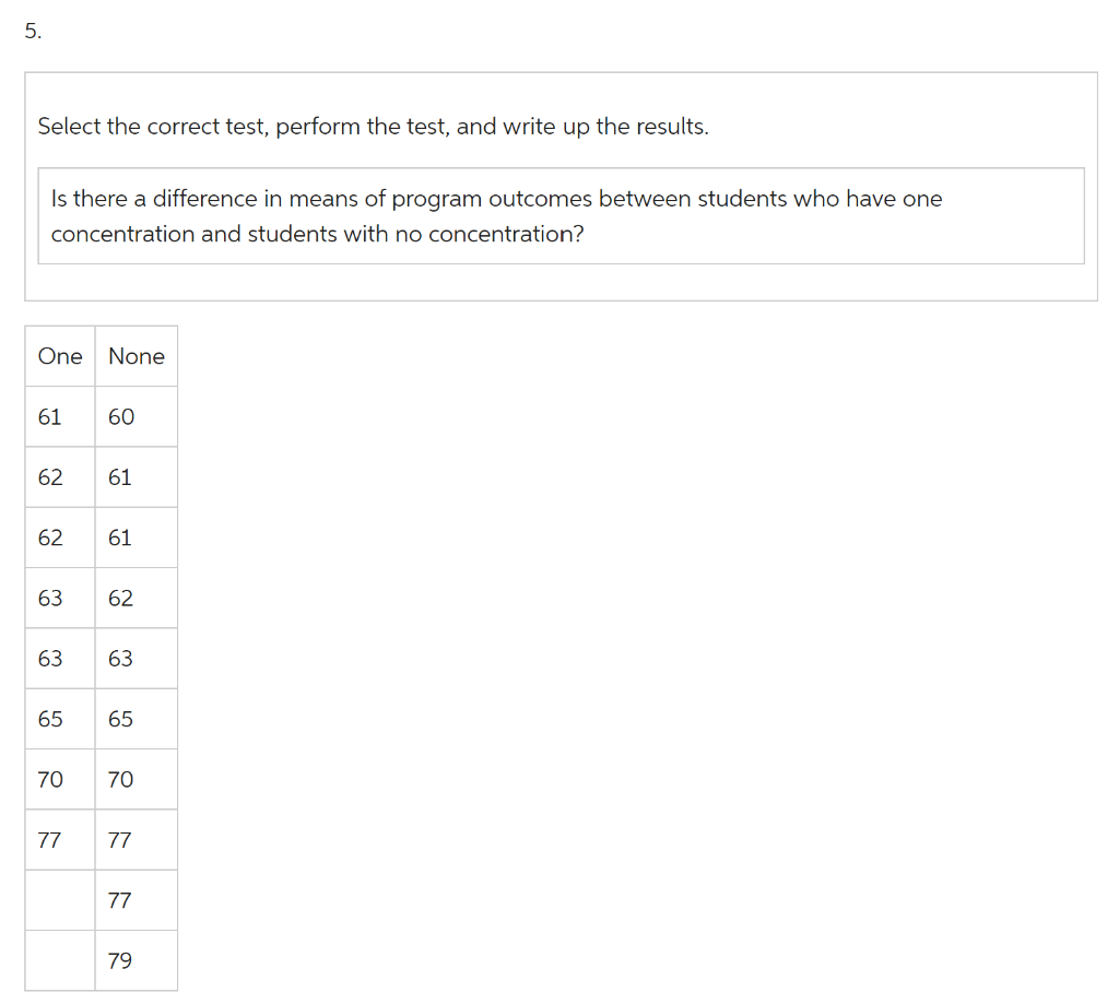 Solved select the correct test perform the test and write chegg