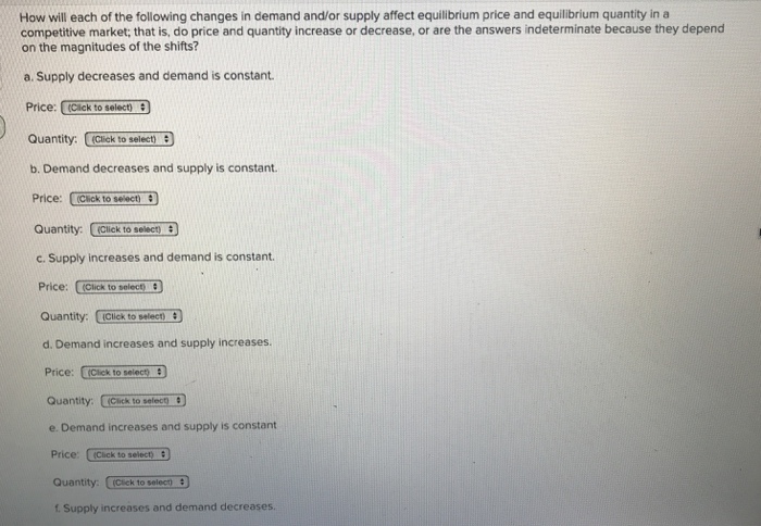 Solved How will each of the following changes in demand | Chegg.com