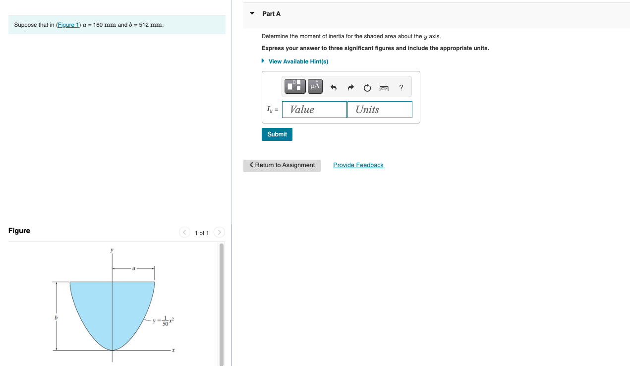 Solved Suppose that in (Figure 1) a=160 mm and b=512 mm. | Chegg.com