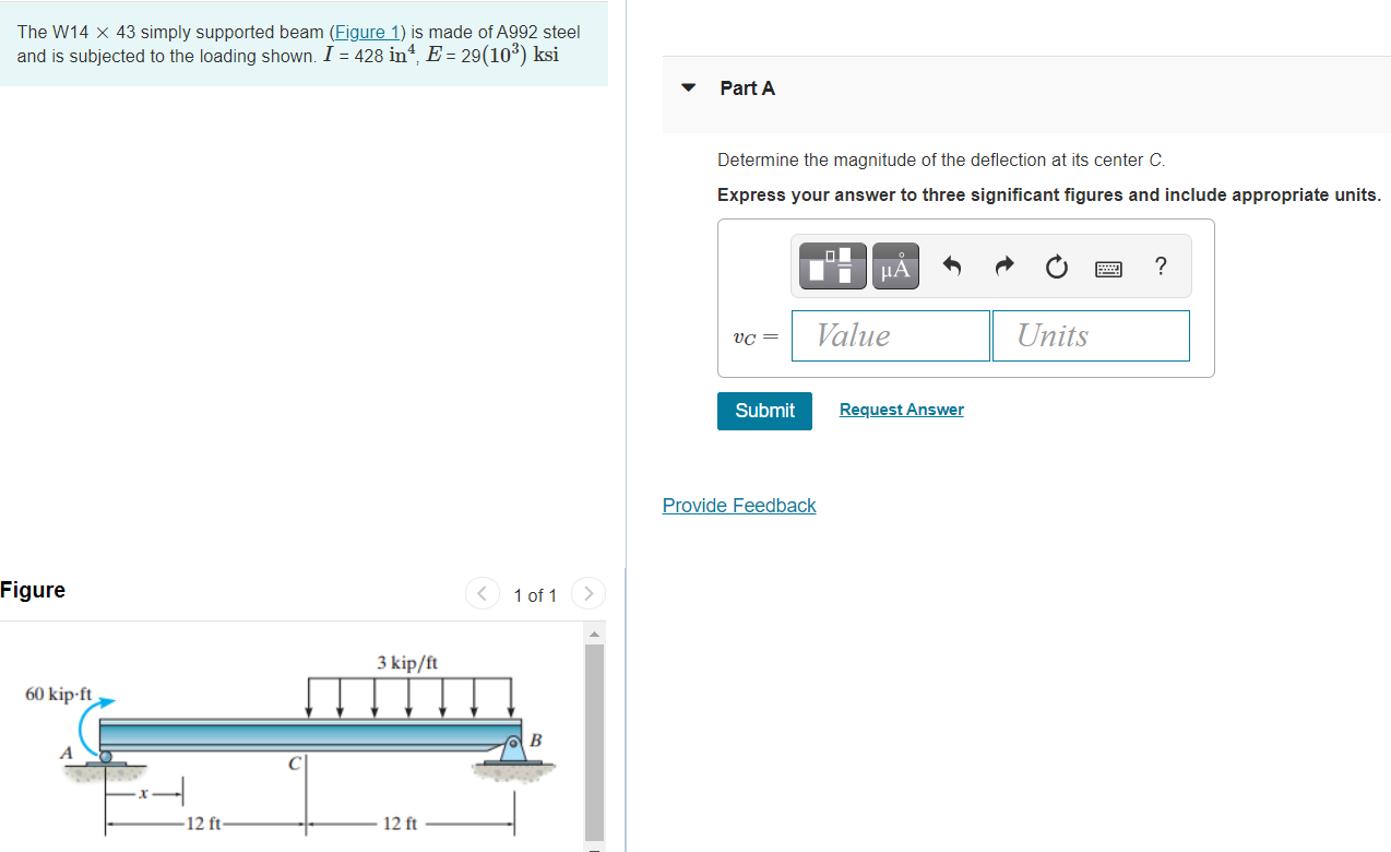 Solved Consider the beam shown in Figure 1). EI is constant. | Chegg.com