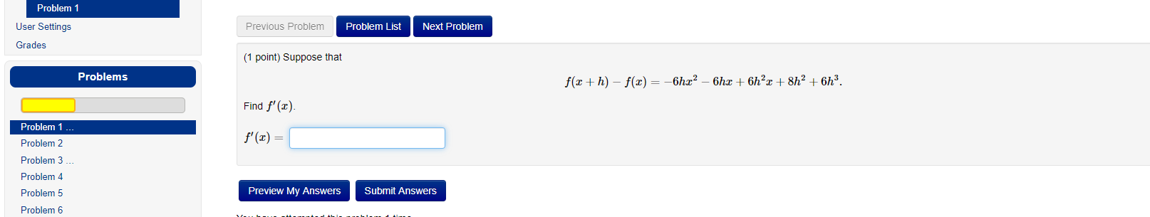 Solved Problem 1 Previous Problem Problem List Next Problem | Chegg.com