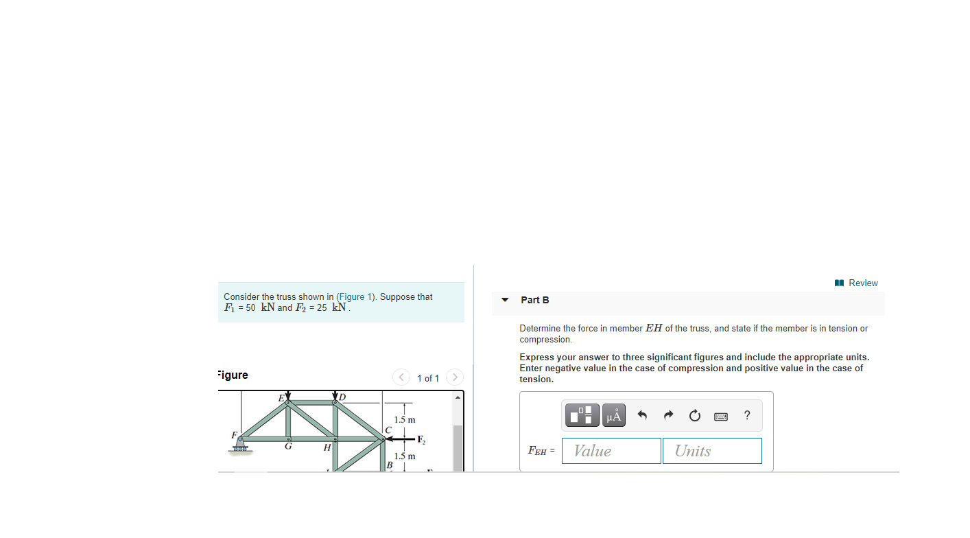 Solved Review Consider the truss shown in (Figure 1). | Chegg.com