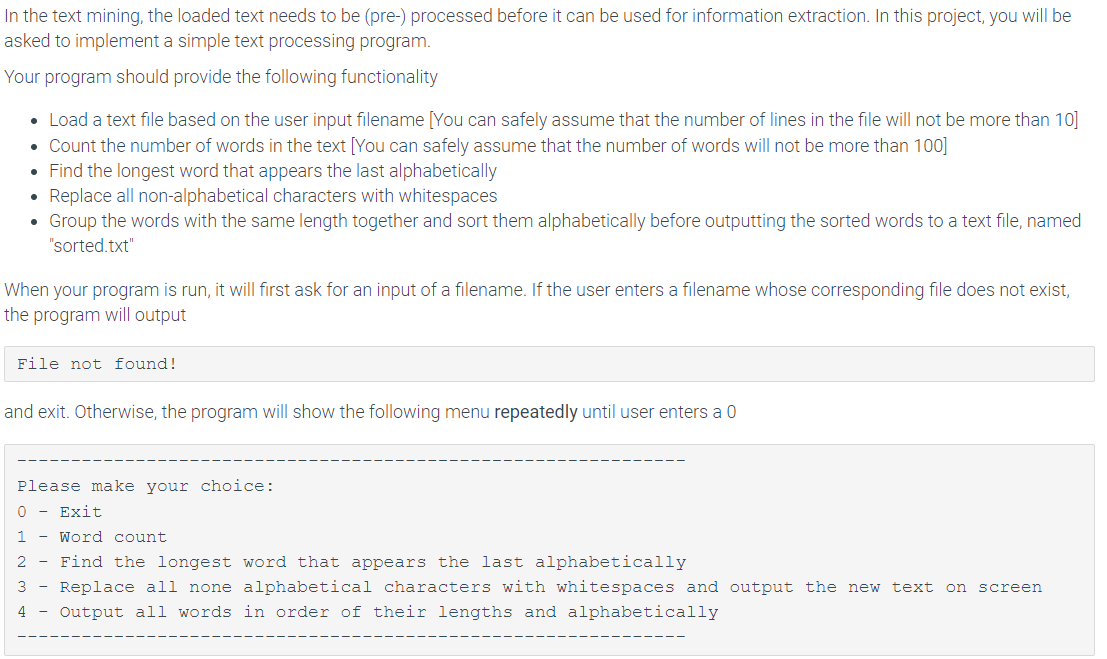 Solved In the text mining, the loaded text needs to be | Chegg.com