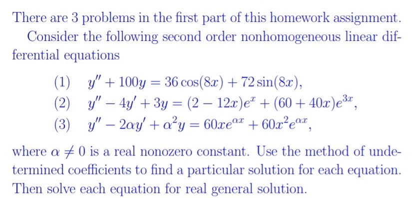 Solved There are 3 problems in the first part of this | Chegg.com