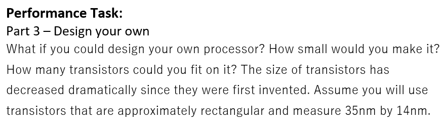 Solved Performance Task: Part 3 - Design your own What if | Chegg.com