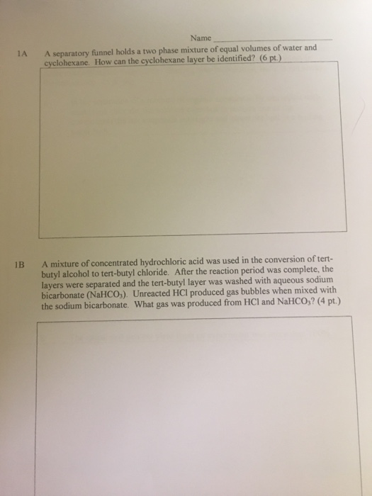 Solved A separatory funnel holds a two phase mixture of