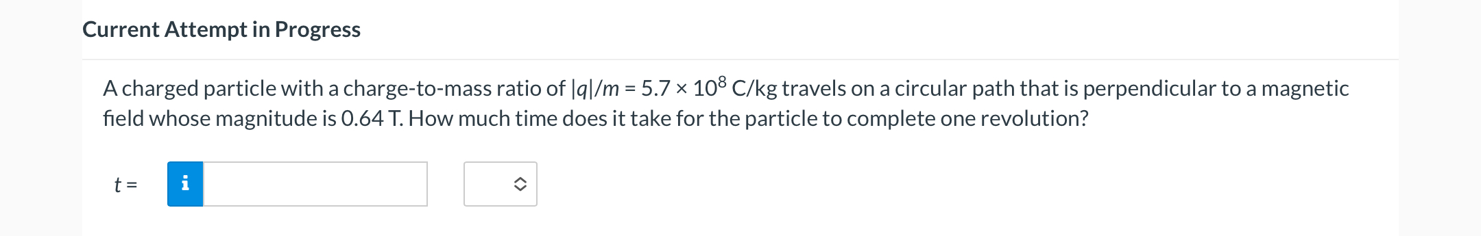 Solved A Charged Particle With A Charge-to-mass Ratio Of | Chegg.com