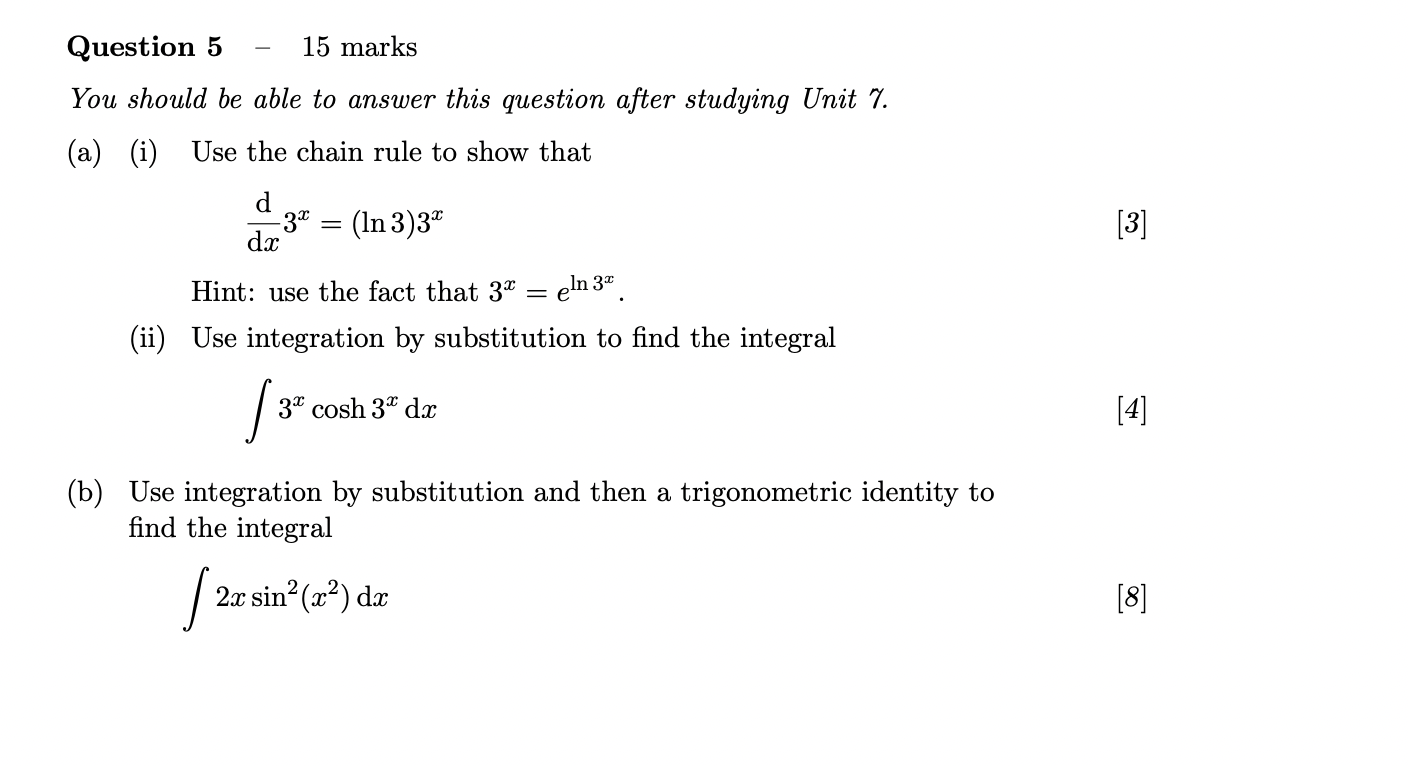 Solved Question 5 15 marks You should be able to answer this | Chegg.com