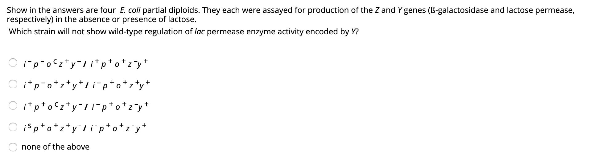 Show In The Answers Are Four E Coli Partial Chegg Com
