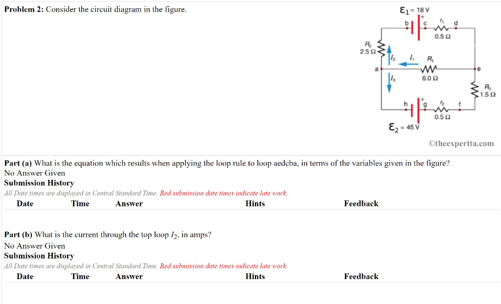 Solved Problem 2: Consider The Circuit Diagram In The | Chegg.com