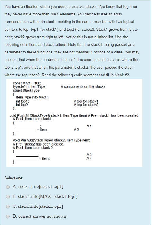 Solved Read the following code segment and fill in blank #8. | Chegg.com