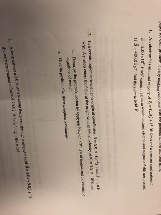 Solved paper ior each problem, clearly marking each page | Chegg.com