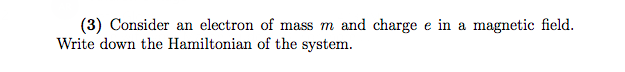 Solved (3) Consider an electron of mass m and charge e in a | Chegg.com