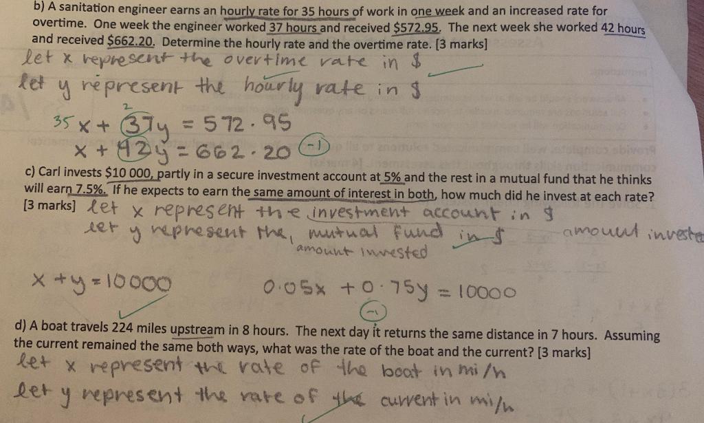 Solved b) A sanitation engineer earns an hourly rate for 35 | Chegg.com