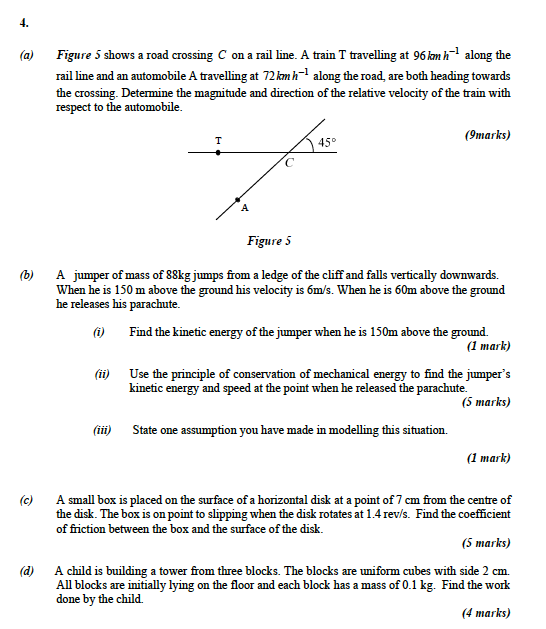 Solved 4. Figure 5 shows a road crossing C on a rail line. A | Chegg.com