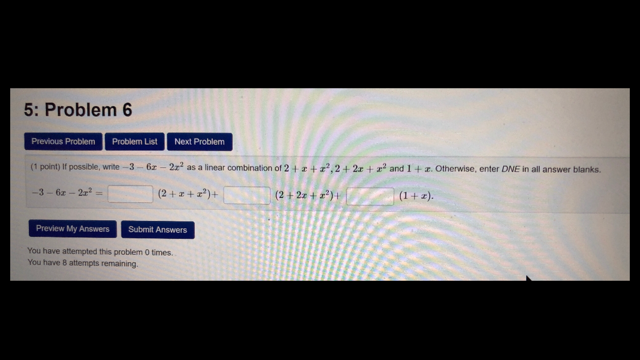 Solved 5: Problem 6 Previous Problem Problem List Next | Chegg.com