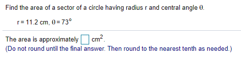 Solved Find the area of a sector of a circle having radius r | Chegg.com