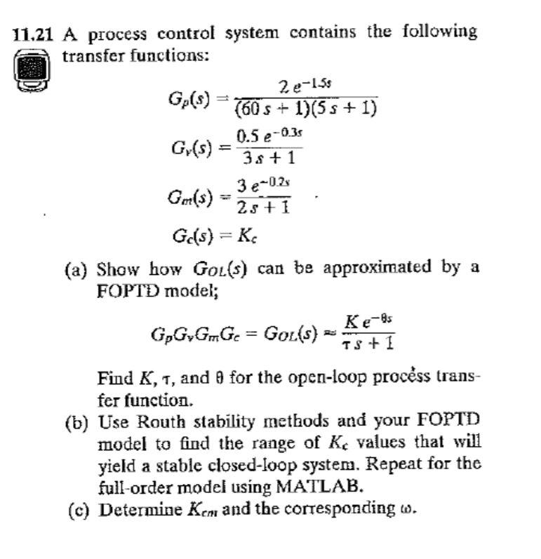 Solved 11.21 A process control system contains the following