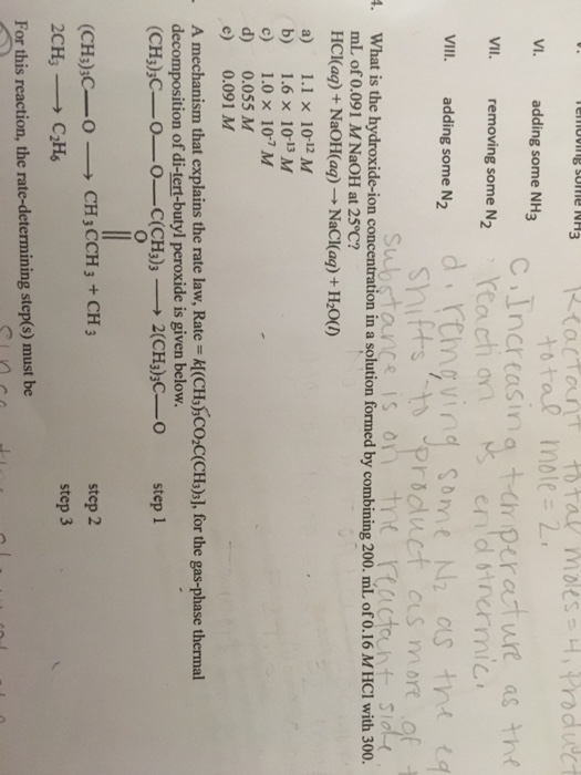 Solved What is the hydroxide-ion concentration in a solution | Chegg.com