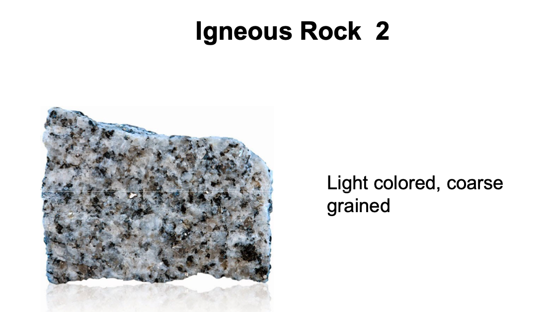 Solved Igneous Rock 1 Dark, fine grained Igneous Rock 2
