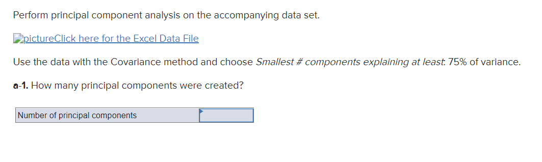 Solved Perform principal component analysis on the | Chegg.com