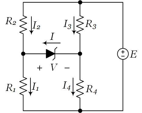 Solved a) R1 = 1.3 kΩ and R3 = 2 kΩ. E = 10V. The diode has | Chegg.com
