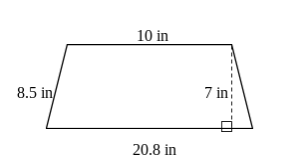 Solved 10 in 8.5 in/ 20.8 in | Chegg.com