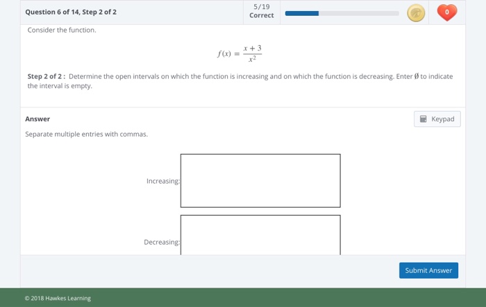 Solved 5/19 Correct Question 6 of 14, Step 2 of 2 Consider | Chegg.com