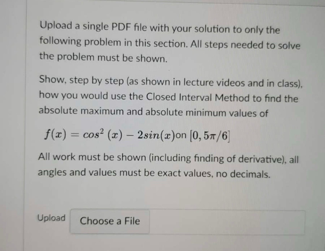 Solved Upload A Single PDF File With Your Solution To Only | Chegg.com