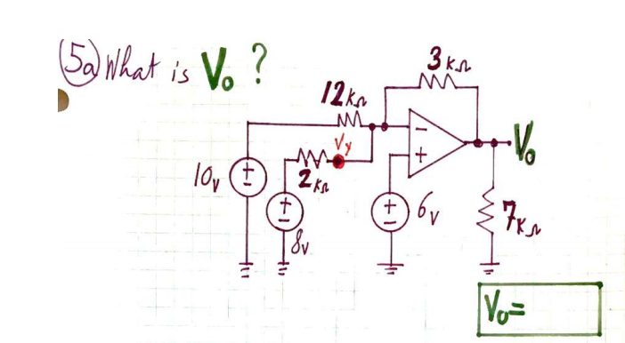 Solved (5. What Is Vo ? ? 3 Km 12ko M Vo + 10, 2 Kn F T&v + 