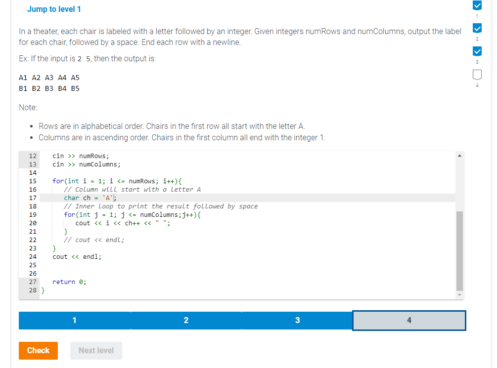 Solved In a theater, each chair is labeled with a letter | Chegg.com