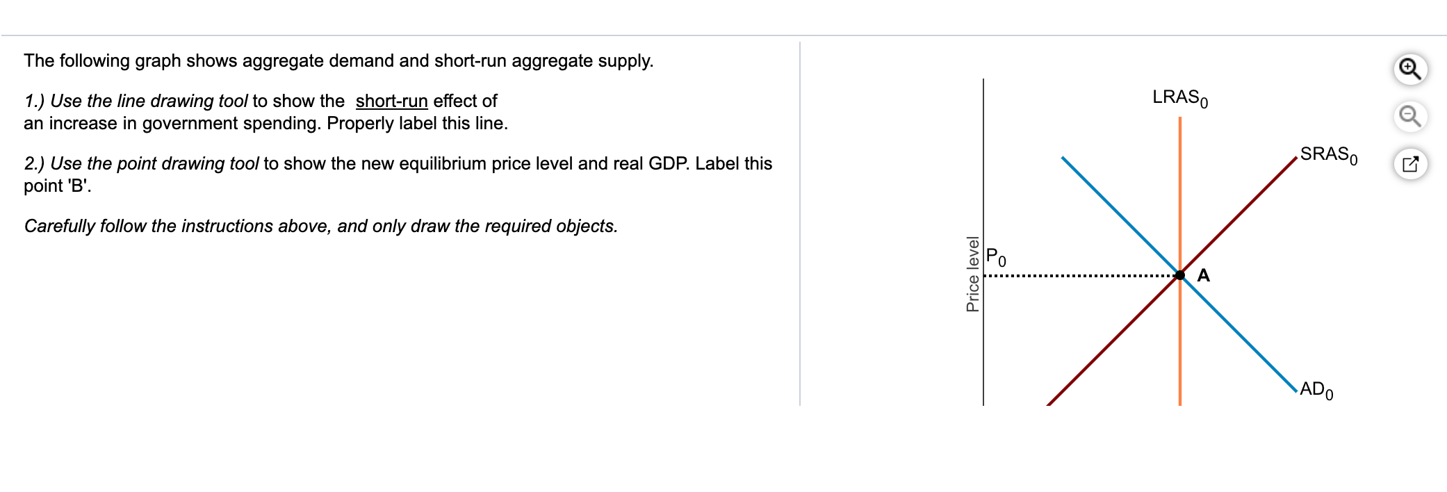 Solved The following graph shows aggregate demand and | Chegg.com