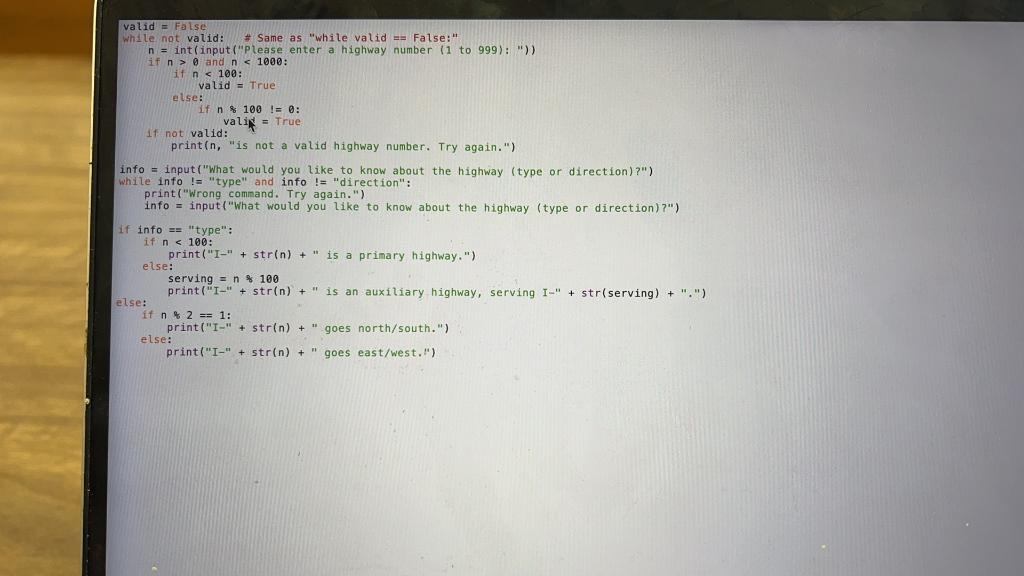 Solved This is the code for an interactive version of the | Chegg.com