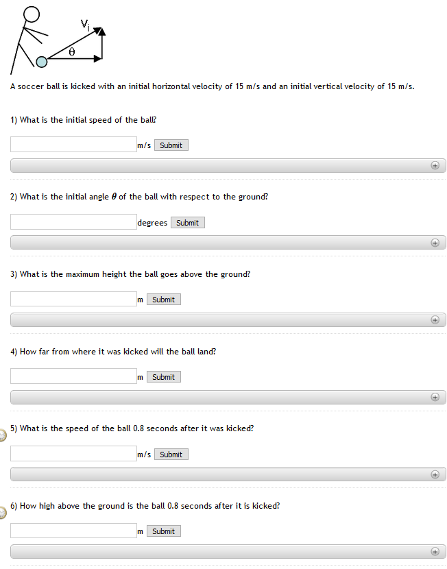 Solved A soccer ball is kicked with an initial horizontal