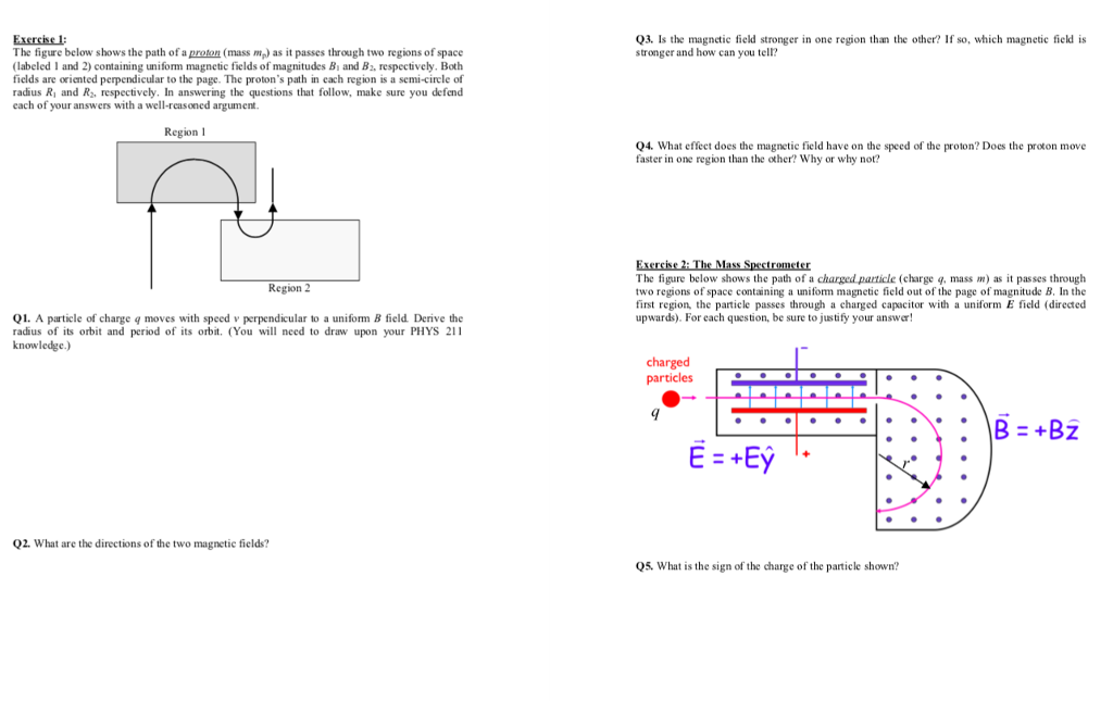 Solved Q3. Is the magnetic field stronger in one region than | Chegg.com