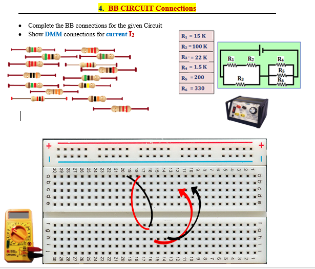 Solved 4. BB CIRCUIT Connections • Complete the BB | Chegg.com