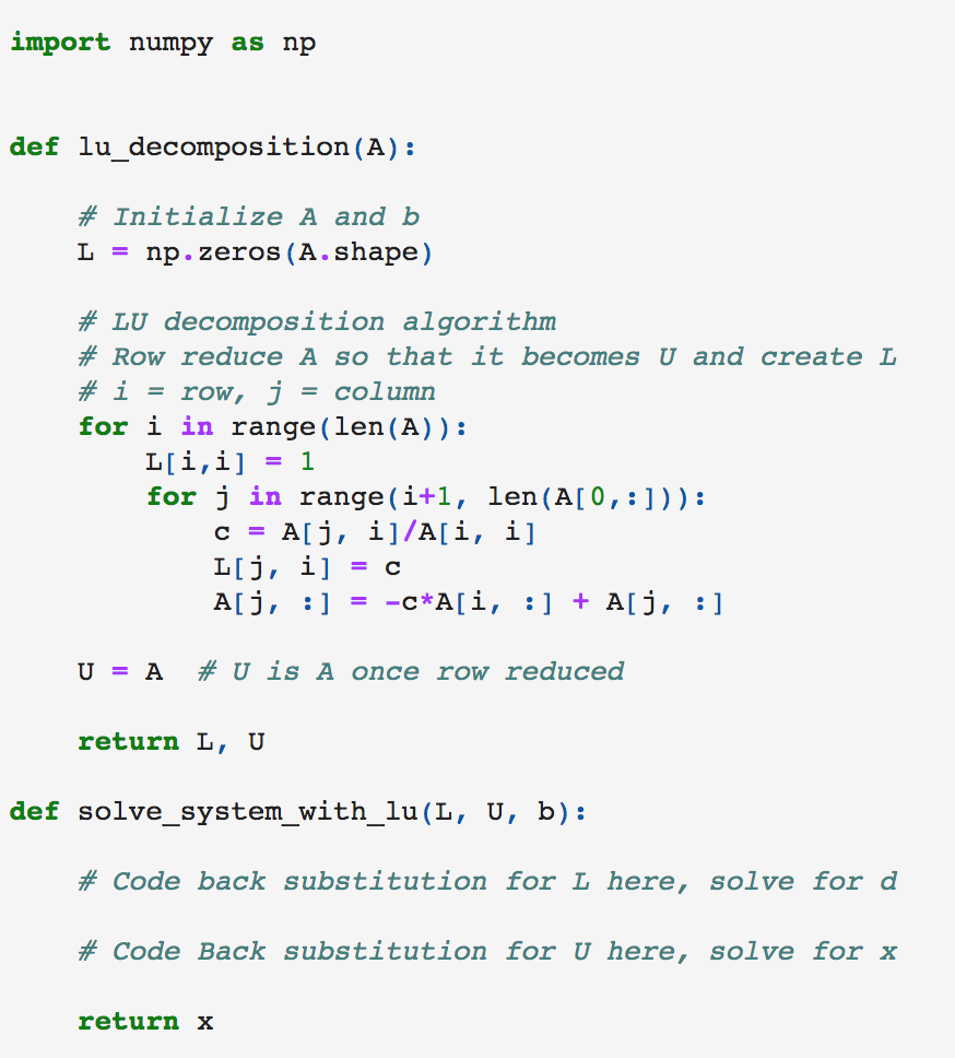 Solved Problem 1: Finding an Inverse with LU Decomposition | Chegg.com