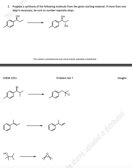 Solved 1. Predict the products of the following reactions. | Chegg.com