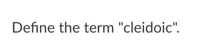 Solved Define the term 