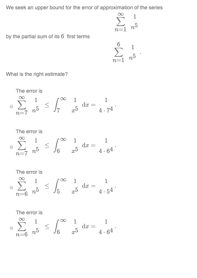 Solved We seek an upper bound for the error of approximation | Chegg.com