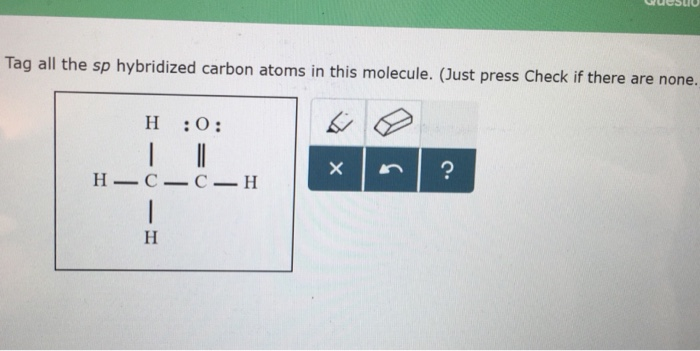 Solved Tag all the sp hybridized carbon atoms in this | Chegg.com