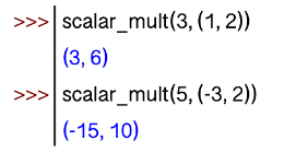 Solved Create a Python function scalar_mult(c,tp) where c is | Chegg.com