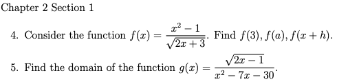 Solved Chapter 2 Section 1 22 - 1 4. Consider the function | Chegg.com